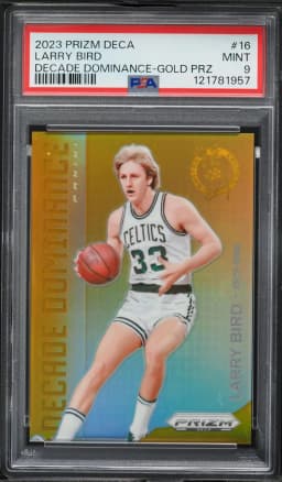 2023 #16 Larry Bird PSA 9 Panini Prizm Deca