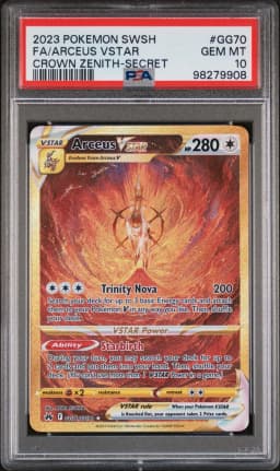 2023 #GG70 Full Art/Arceus Vstar PSA 10 Sword and Shield Crown Zenith