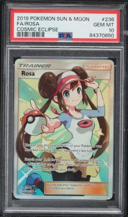 2019 #236 Full Art/Rosa PSA 10 Sun & Moon Cosmic Eclipse Pokemon