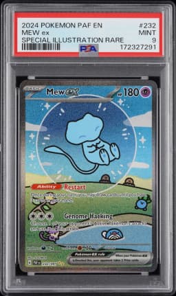2024 #232 Mew EX PSA 9 Paf EN-Paldean Fates