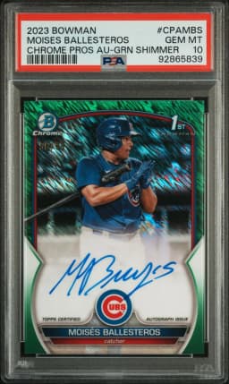 2023 #CPAMBS Moises Ballesteros PSA 10 Bowman Chrome Prospect Autographs