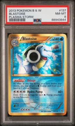2013 #137 Blastoise PSA 8 Black & White Plasma Storm Pokemon