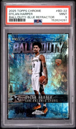 2025 #BD-22 Dylan Harper PSA 9 Topps Chrome Ball of Duty