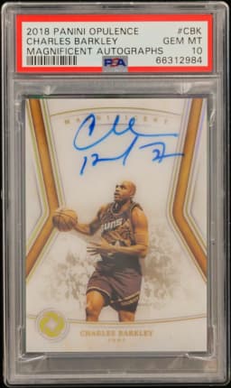 2018 #CBK Charles Barkley PSA 10 Panini Opulence Magnificent Autographs