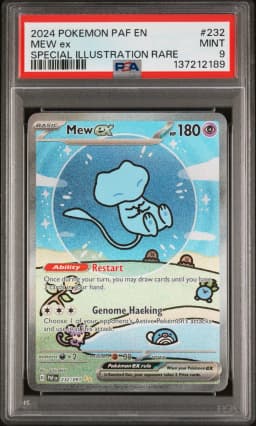2024 #232 Mew EX PSA 9 Paf EN-Paldean Fates