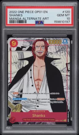 2022 #120 Shanks PSA 10 One Piece OP01-Romance Dawn