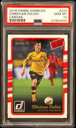 2016 #224 Christian Pulisic PSA 10 Panini Donruss