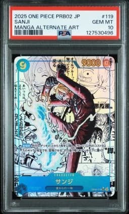 2025 #119 Sanji PSA 10 One Piece Japanese PRB02-Premium Booster -One Piece Card the Best- Vol.2