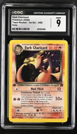 2000 #4 Dark Charizard CGC 9 Team Rocket - 1st Edition - English