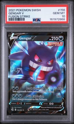 2021 #156 Gengar V PSA 10 Sword & Shield Fusion Strike