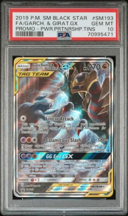 2019 #SM193 Full Art/Garchomp & Giratina GX PSA 10 SM Black Star Promo