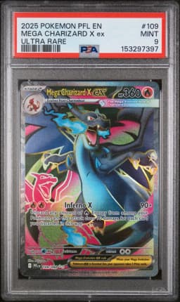 2025 #109 Mega Charizard X EX PSA 9 Pfl EN-Phantasmal Flames