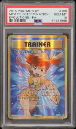 2016 #108 Full Art/Misty's Determination PSA 10 XY Evolutions