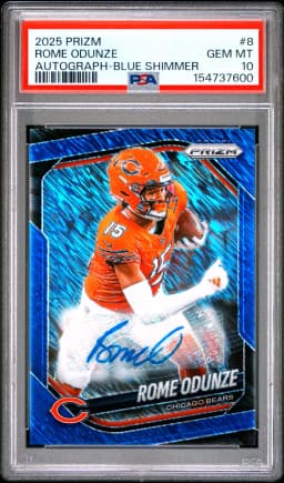 2025 #8 Rome Odunze PSA 10 Panini Prizm