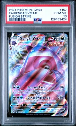2021 #157 Full Art/Gengar Vmax PSA 10 Sword & Shield Fusion Strike