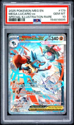 2025 #179 Mega Lucario EX PSA 10 Meg EN-Mega Evolution