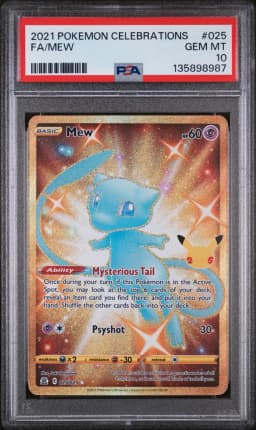 2021 #025 Full Art/Mew PSA 10 Celebrations