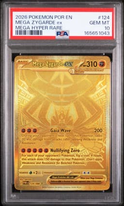2026 #124 Mega Zygarde EX PSA 10 Por EN-Perfect Order