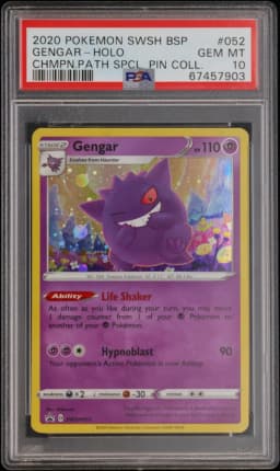 2020 #052 Gengar-Holo PSA 10 Swsh Black Star Promo