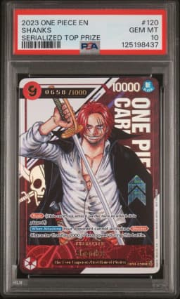 2023 #120 Shanks PSA 10 One Piece Promos