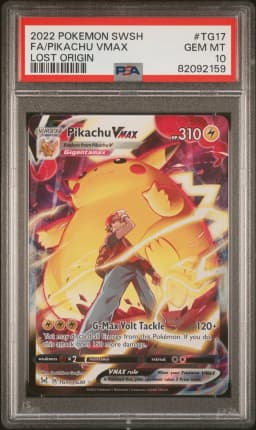 2022 #TG17 Full Art/Pikachu Vmax PSA 10 Sword & Shield Lost Origin