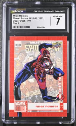 2022 #71 Miles Morales CGC 7 Marvel Annual 2020-21 (2022 Upper Deck) - English