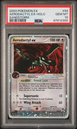2003 #94 Aerodactyl EX-Holo PSA 10 EX Sandstorm