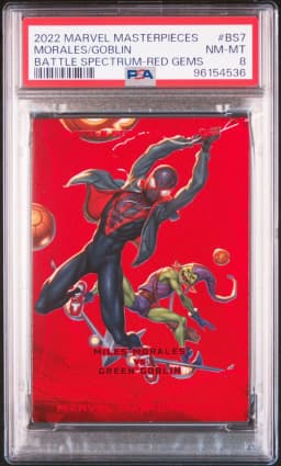 2022 #BS7 Miles Morales VS Green Goblin PSA 8 Skybox Marvel Masterpieces Battle Spectrum