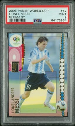 2006 #47 Lionel Messi PSA 9 Panini World Cup Germany