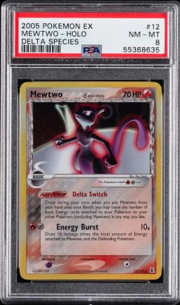 2005 #12 Mewtwo-Holo PSA 8 EX Delta Species Pokemon