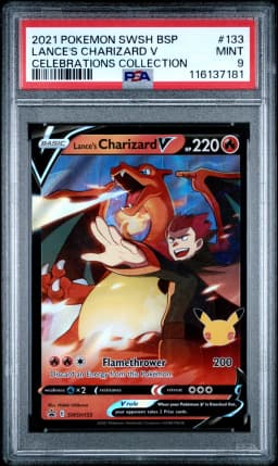 2021 #133 Lance's Charizard V PSA 9 Swsh Black Star Promo