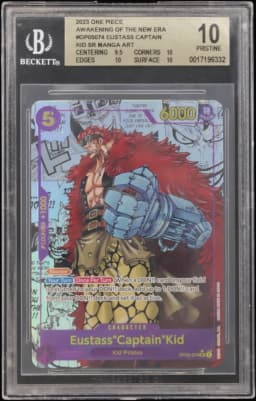 2023 #OP05074 Eustass"Captain"Kid MANGA ART SR BGS 10 One Piece Card Game Awakening of the New Era