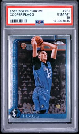 2025 #251 Cooper Flagg PSA 10 Topps Chrome