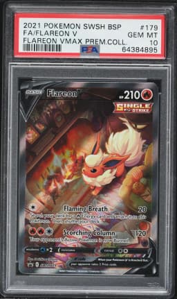 2021 #179 Full Art/Flareon V PSA 10 Swsh Black Star Promo Pokemon