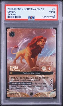 2025 #4 Simba - Pride Protector PSA 9 Disney Lorcana EN C2-Lorcana Challenge Promo