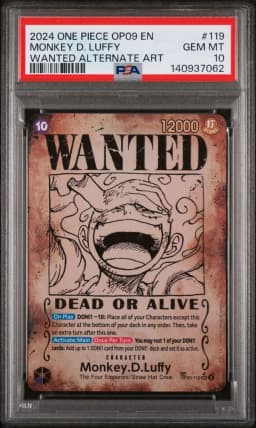 2024 #119 Monkey D. Luffy PSA 10 OP09-Emperors in the New World One Piece
