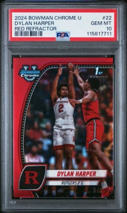 2024 #22 Dylan Harper PSA 10 Bowman Chrome University