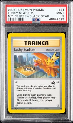 2001 #41 Lucky Stadium-N.Y. Center PSA 9 Promo Black Star Pokemon