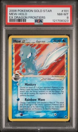 2006 #101 Mew-Holo Gold Star PSA 8 EX Dragon Frontiers