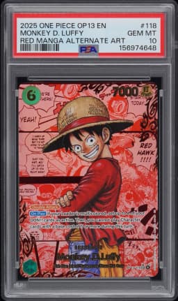2025 #118 Monkey D. Luffy PSA 10 One Piece OP13-Carrying on His Will