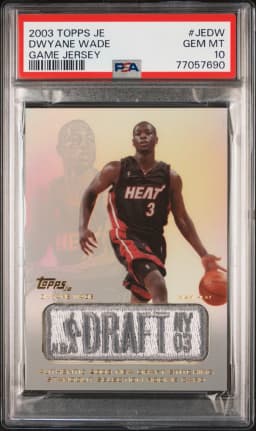 2003 #JEDW Dwyane Wade PSA 10 Topps Jersey Edition