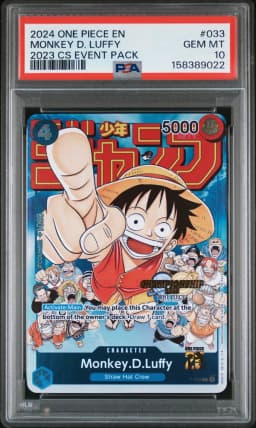 2024 #033 Monkey D. Luffy PSA 10 One Piece Championship 2023 Event Pack