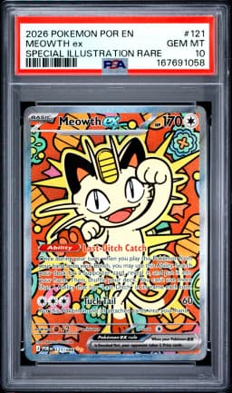 2026 #121 Meowth EX PSA 10 Por EN-Perfect Order