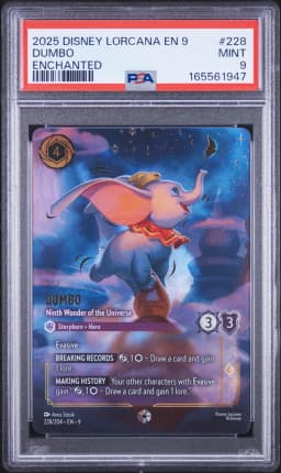 2025 #228 Dumbo - Ninth Wonder of the Universe PSA 9 Disney Lorcana EN 9-Fabled