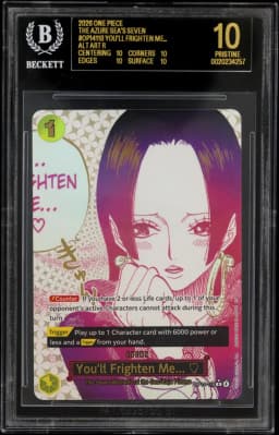 2026 #OP14118 You'll Frighten Me... ALT ART R BGS 10 One Piece Card Game The Azure Sea's Seven