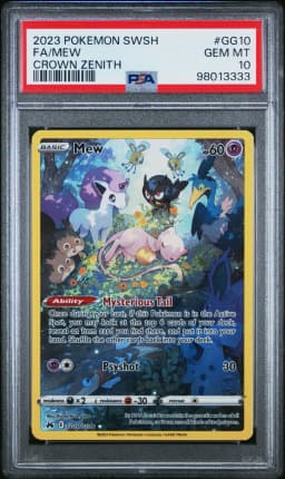 2023 #GG10 Full Art/Mew PSA 10 Sword and Shield Crown Zenith