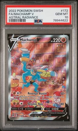2022 #172 Full Art/Machamp V PSA 10 Sword & Shield Astral Radiance