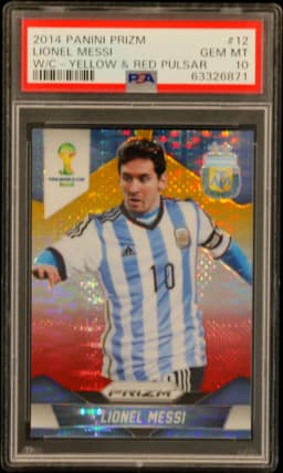 2014 #12 Lionel Messi PSA 10 Panini Prizm World Cup