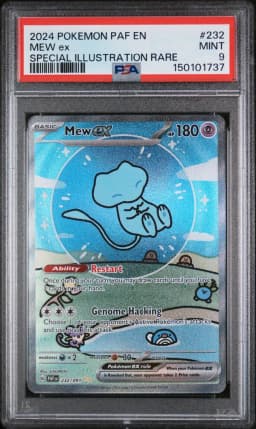 2024 #232 Mew EX PSA 9 Paf EN-Paldean Fates