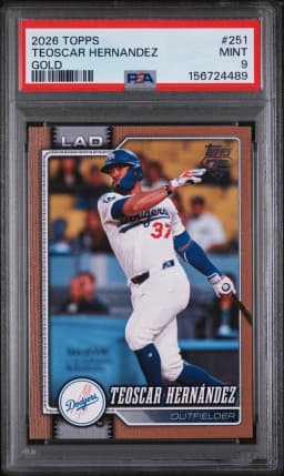 2026 #251 Teoscar Hernandez PSA 9 Topps